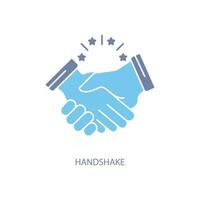 handshake concept line icon. Simple element illustration. handshake concept outline symbol design. vector