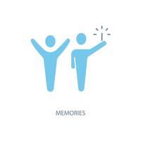 memories concept line icon. Simple element illustration. memories concept outline symbol design. vector