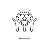 friendship concept line icon. Simple element illustration. friendship concept outline symbol design. vector