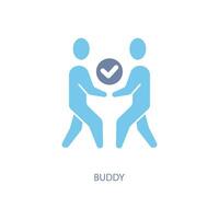 buddy concept line icon. Simple element illustration. buddy concept outline symbol design. vector