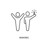 memories concept line icon. Simple element illustration. memories concept outline symbol design. vector