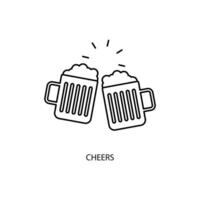 cheers concept line icon. Simple element illustration. cheers concept outline symbol design. vector