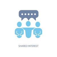 shared interest concept line icon. Simple element illustration. shared interest concept outline symbol design. vector