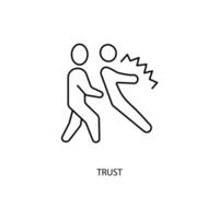 trust concept line icon. Simple element illustration. trust concept outline symbol design. vector