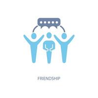 friendship concept line icon. Simple element illustration. friendship concept outline symbol design. vector