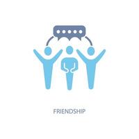 friendship concept line icon. Simple element illustration. friendship concept outline symbol design. vector