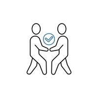 buddy concept line icon. Simple element illustration. buddy concept outline symbol design. vector