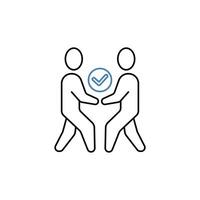 buddy concept line icon. Simple element illustration. buddy concept outline symbol design. vector