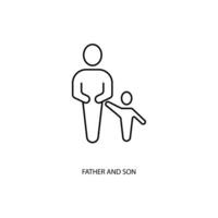 father and son concept line icon. Simple element illustration. father and son concept outline symbol design. vector