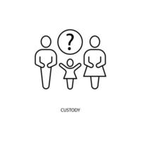 custody concept line icon. Simple element illustration.custody concept outline symbol design. vector