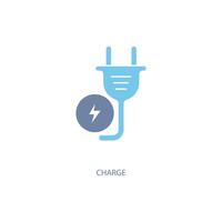 charge concept line icon. Simple element illustration. charge concept outline symbol design. vector