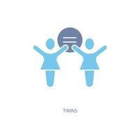 twins concept line icon. Simple element illustration. twins concept outline symbol design. vector