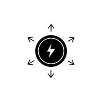 power concept line icon. Simple element illustration. power concept outline symbol design. vector