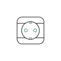 socket concept line icon. Simple element illustration. socket concept outline symbol design. vector