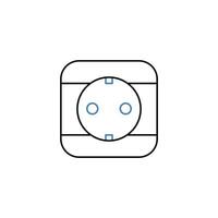 socket concept line icon. Simple element illustration. socket concept outline symbol design. vector