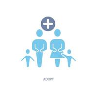 adopt concept line icon. Simple element illustration. adopt concept outline symbol design. vector