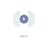 wireless concept line icon. Simple element illustration. wireless concept outline symbol design. vector