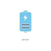 battery concept line icon. Simple element illustration. battery concept outline symbol design. vector