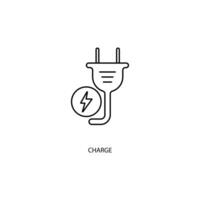 charge concept line icon. Simple element illustration. charge concept outline symbol design. vector