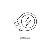 fast charge concept line icon. Simple element illustration. fast charge concept outline symbol design. vector