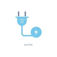 electric concept line icon. Simple element illustration. electric concept outline symbol design. vector