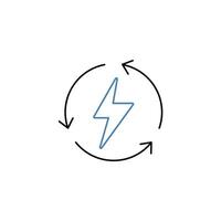 recharge concept line icon. Simple element illustration. recharge concept outline symbol design. vector