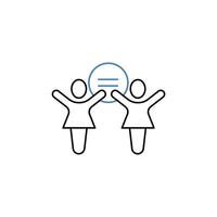 twins concept line icon. Simple element illustration. twins concept outline symbol design. vector