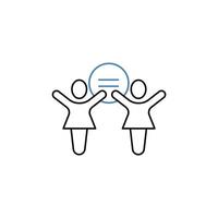 twins concept line icon. Simple element illustration. twins concept outline symbol design. vector