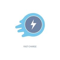 fast charge concept line icon. Simple element illustration. fast charge concept outline symbol design. vector