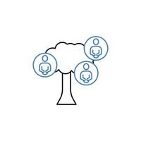 family tree concept line icon. Simple element illustration.family tree concept outline symbol design. vector