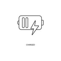 charged concept line icon. Simple element illustration. charged concept outline symbol design. vector