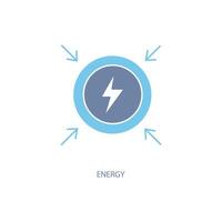 energía concepto línea icono. sencillo elemento ilustración. energía concepto contorno símbolo diseño. vector