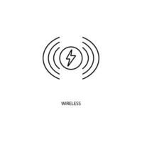 wireless concept line icon. Simple element illustration. wireless concept outline symbol design. vector