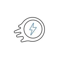 fast charge concept line icon. Simple element illustration. fast charge concept outline symbol design. vector