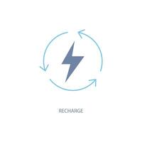 recharge concept line icon. Simple element illustration. recharge concept outline symbol design. vector