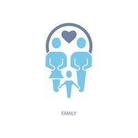 familia concepto línea icono. sencillo elemento ilustración. familia concepto contorno símbolo diseño. vector