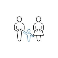 parents concept line icon. Simple element illustration. parents concept outline symbol design. vector