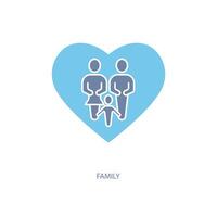 family concept line icon. Simple element illustration.family concept outline symbol design. vector