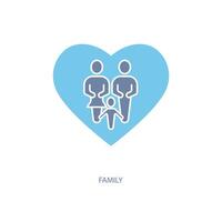 family concept line icon. Simple element illustration.family concept outline symbol design. vector