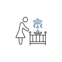 mother concept line icon. Simple element illustration. mother concept outline symbol design. vector