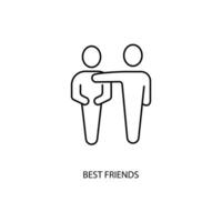 best friends concept line icon. Simple element illustration. best friends concept outline symbol design. vector