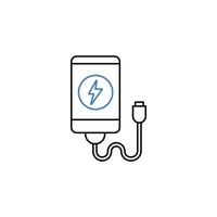 charge phone concept line icon. Simple element illustration. charge phone concept outline symbol design. vector