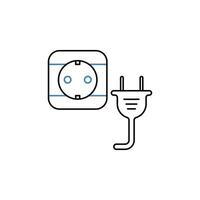 plug concept line icon. Simple element illustration. plug concept outline symbol design. vector