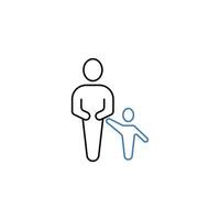 father and son concept line icon. Simple element illustration. father and son concept outline symbol design. vector