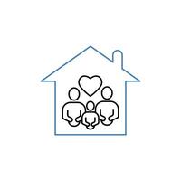 household concept line icon. Simple element illustration. household concept outline symbol design. vector