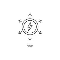 power concept line icon. Simple element illustration. power concept outline symbol design. vector