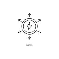 power concept line icon. Simple element illustration. power concept outline symbol design. vector