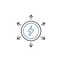 power concept line icon. Simple element illustration. power concept outline symbol design. vector