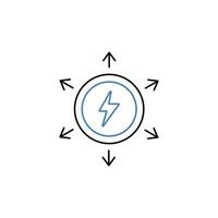 power concept line icon. Simple element illustration. power concept outline symbol design. vector