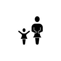 mother and daughter concept line icon. Simple element illustration. mother and daughter concept outline symbol design. vector